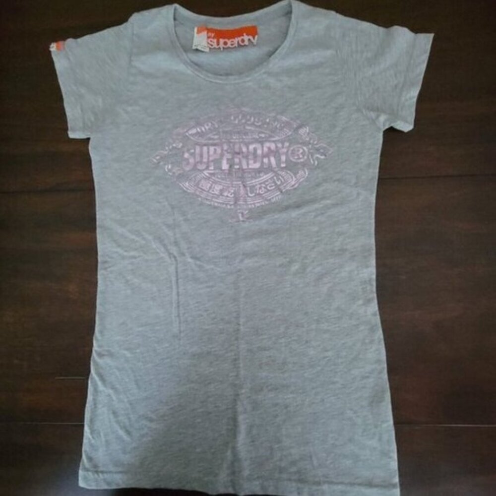 Superdry Tee Women's Size M Gray T-shirt
